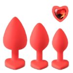 Soft anal plug heart M